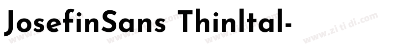 JosefinSans Thinltal字体转换